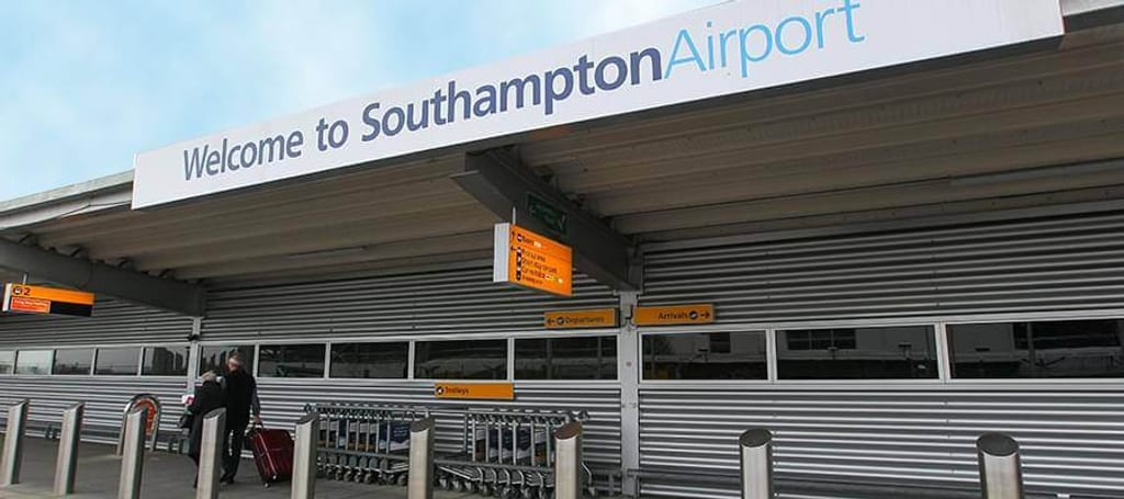 Southampton Airport passenger terminal exterior and entrance